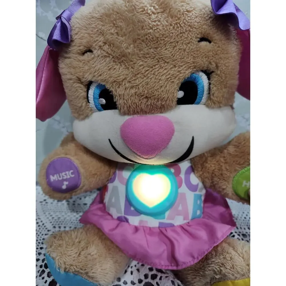 Fisher Price Laugh Learn Smart Stages Puppy Sis Toddler Stuffed Baby Toy Dog